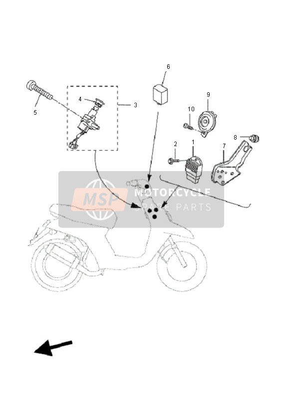 Yamaha CW50 BWS 2010 ELEKTRISCH 1 für ein 2010 Yamaha CW50 BWS